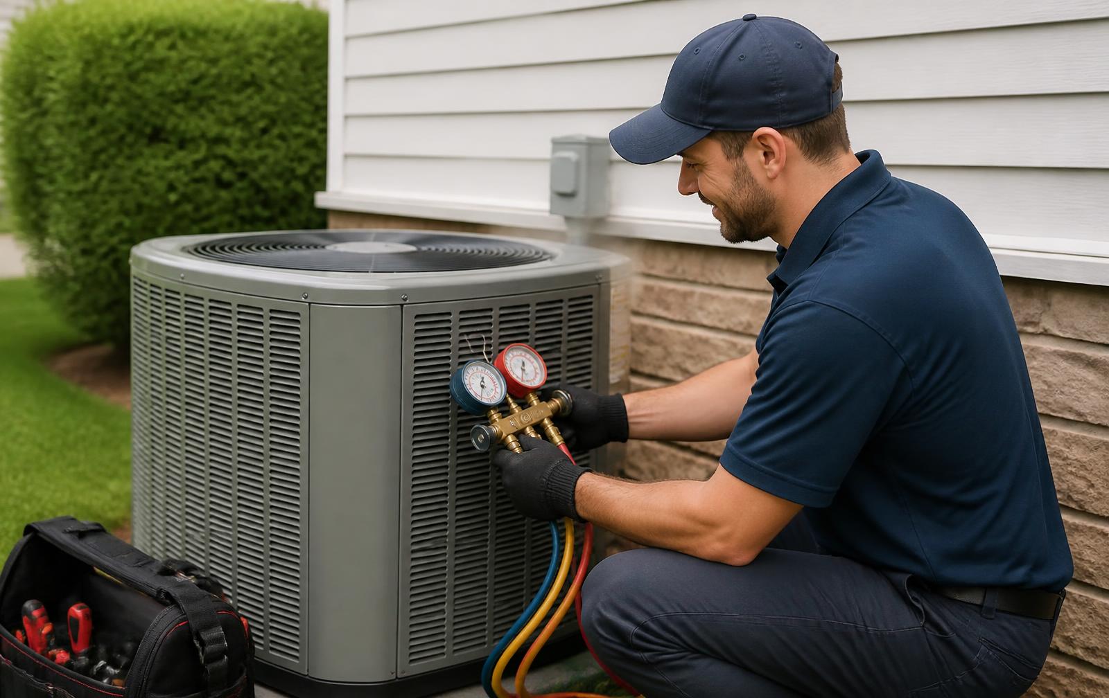 Homepage preview of the Ridgeline Heating & Air demo site